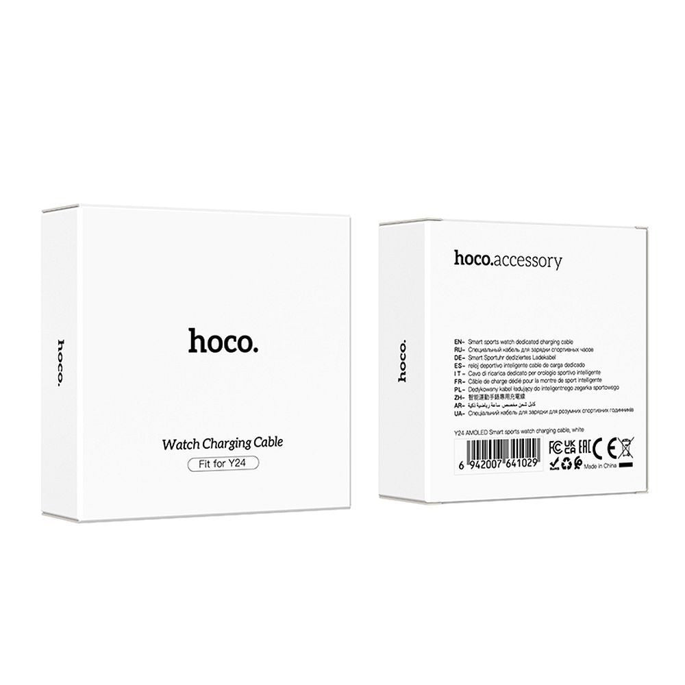 Opladerkabel til Smartwatch HOCO Y24, USB-A, Hvid