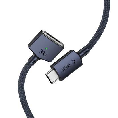 Tech-Protect MMC01 Ultraboost opladerkabel, USB-C - MagSafe 3, 140W, 2m, Mørkeblå