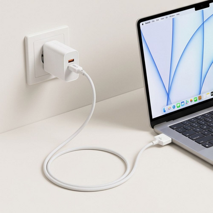Tech-Protect MMC01 Ultraboost opladerkabel, USB-C - MagSafe 3, 140W, 3m, hvid