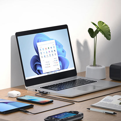 Opladerkabel Techsuit AC21 ChargeNest, 1,5 m, 11in1, Sort