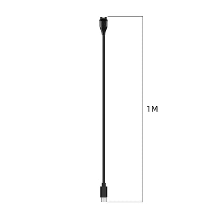 Techsuit TGC2 opladerkabel til Garmin Watch Fenix / vivoactive serien, USB-C, Sort