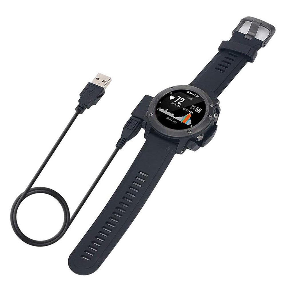 Techsuit TGC5 opladerkabel til Garmin Fenix 3 Sapphire / 3 HR / 3, USB-A, Sort