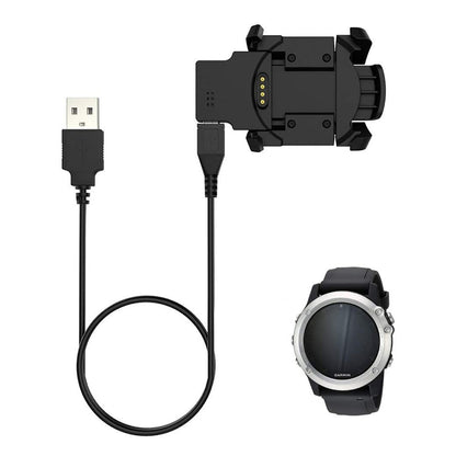 Techsuit TGC5 opladerkabel til Garmin Fenix 3 Sapphire / 3 HR / 3, USB-A, Sort