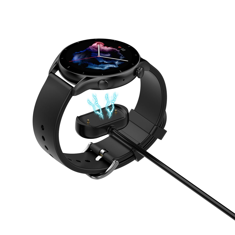 Techsuit THA3 opladerkabel til Amazfit Watch Series, USB-A, Sort