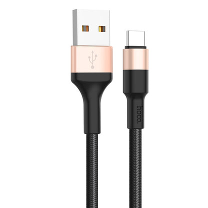 Data- og opladningskabel USB-A - USB-C HOCO X26 Xpress, 18W, 1m, Guld