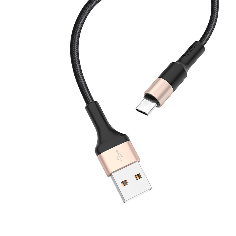 Data- og opladningskabel USB-A - USB-C HOCO X26 Xpress, 18W, 1m, Guld