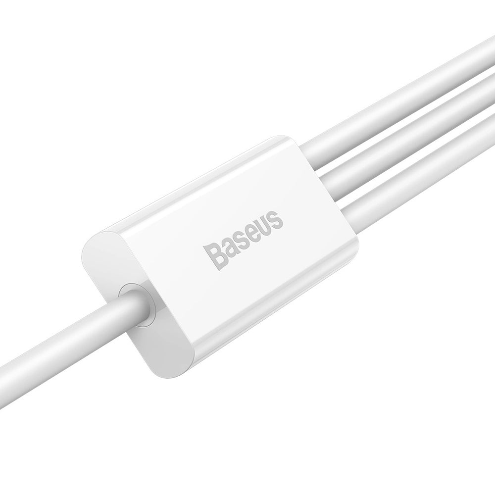 USB-A - Lightning / microUSB / USB-C Baseus Superior 3in1 Series opladerkabel, 20W, 1m, Hvid P10320105221-00