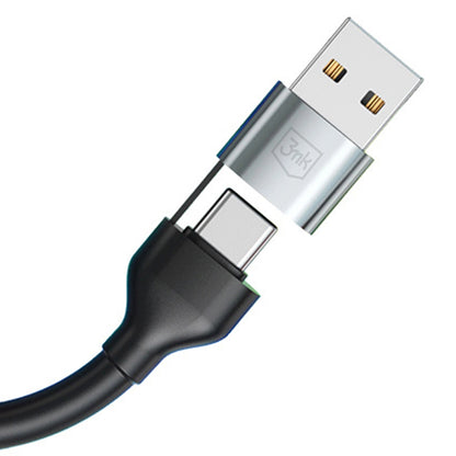 USB-A / USB-C opladerkabel - Lightning / microUSB / USB-C 3MK Hyper N, 18W, 1.2m, Sort