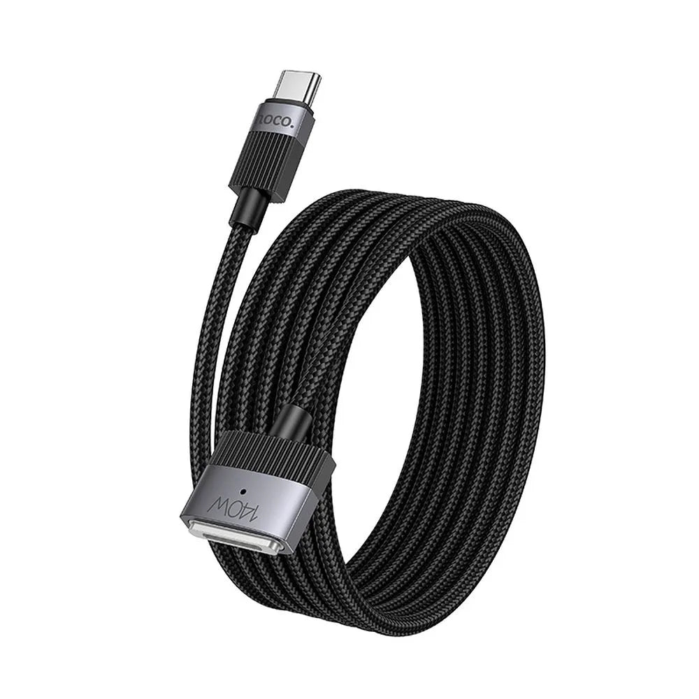 Opladerkabel HOCO U141, USB-C - MagSafe 3, 140W, 1,8m, Sort
