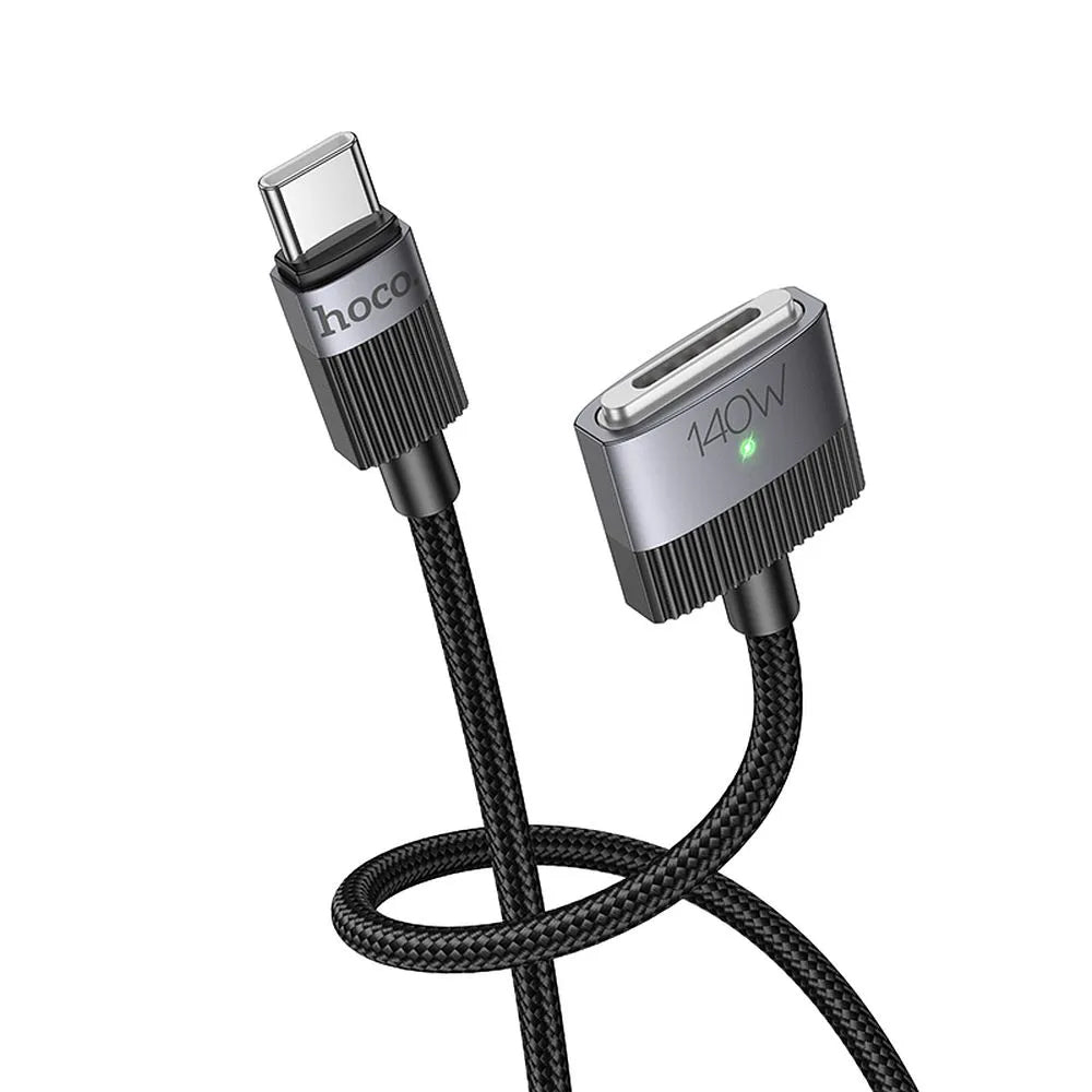 Opladerkabel HOCO U141, USB-C - MagSafe 3, 140W, 1,8m, Sort