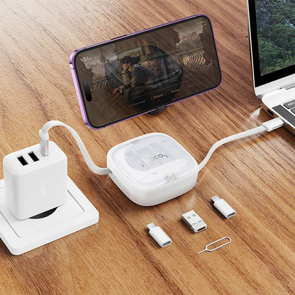 USB-C - USB-C data- og opladningskabel HOCO U140, 60W, 0,95m, Hvid