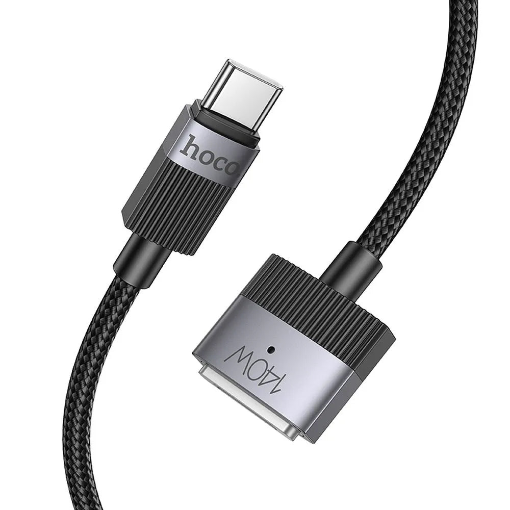 Opladerkabel HOCO U141, USB-C - MagSafe 3, 140W, 1,8m, Sort