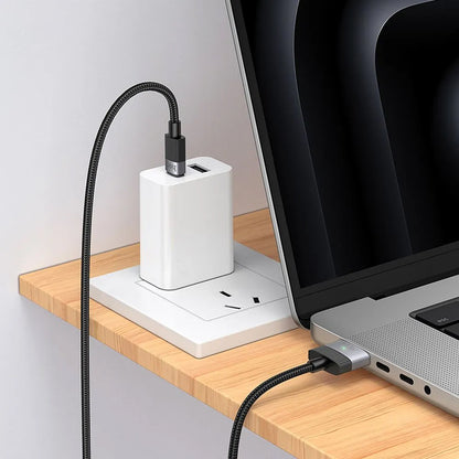 Opladerkabel HOCO U141, USB-C - MagSafe 3, 140W, 1,8m, Sort