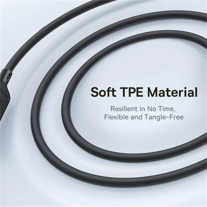 USB-C - Lightning / microUSB / USB-C Baseus Silky 3in1 opladerkabel, 100W, 1.5m, Sort P10376303121-01