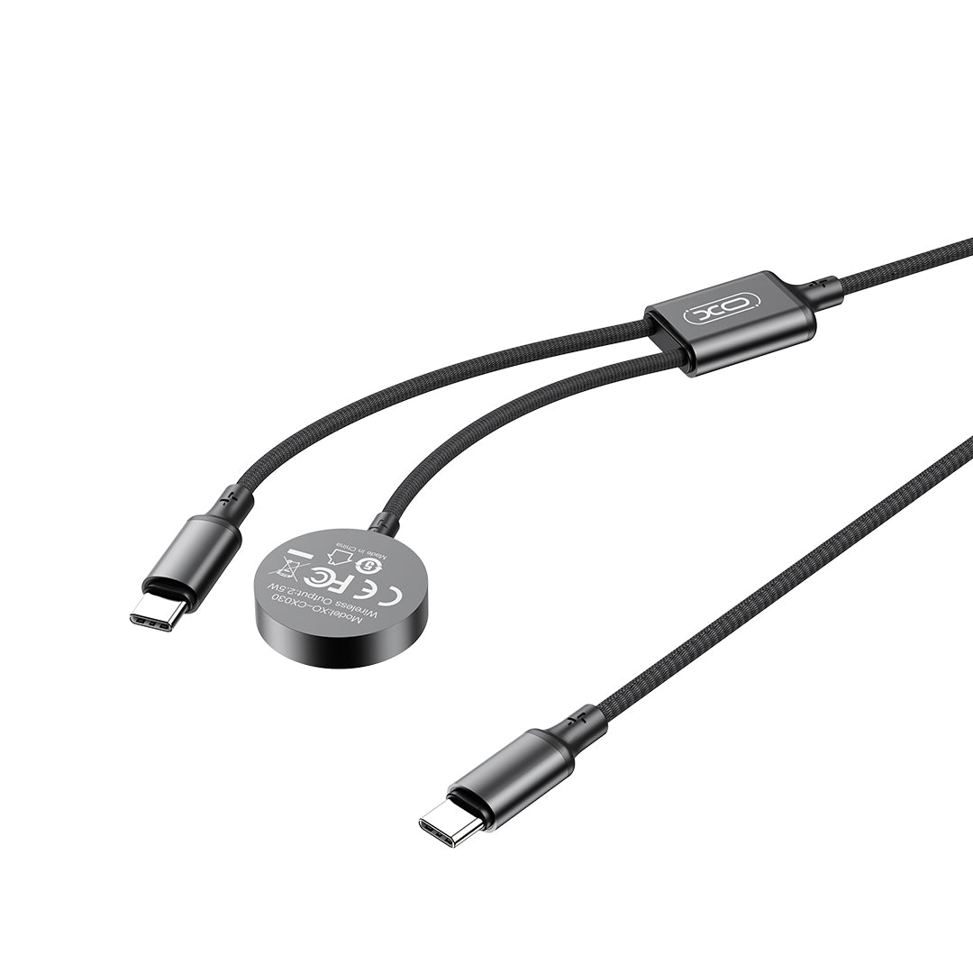 Trådløs oplader XO Design CX030 til Apple Watch Series, USB-C, Sort