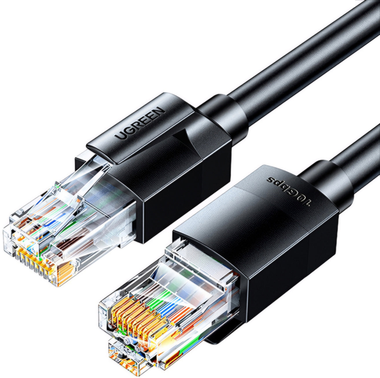 UGREEN NW315 netværkskabel, UTP, Cat6A, 1m, sort