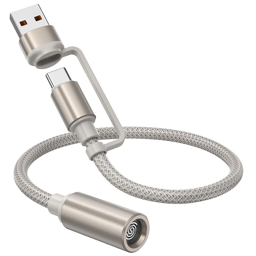 Elektrisk lighter HOCO UA38B, USB-C / USB-A, 0,3m, Guld