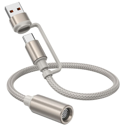 Elektrisk lighter HOCO UA38B, USB-C / USB-A, 0,3m, Guld