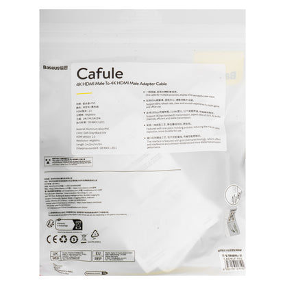 Video Kabel Baseus Cafule, HDMI - HDMI, 4K, 2m, Sort CADKLF-F01