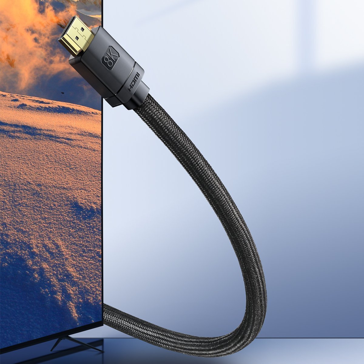 Baseus High Definition Videokabel, HDMI - HDMI, 8K, 2m, Sort CAKGQ-K01