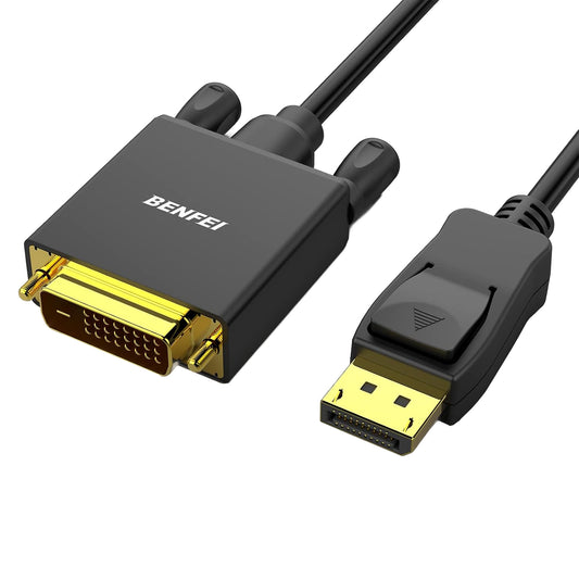 Benfei Video Kabel, DisplayPort - DVI, 1080P, 0,9m, Sort