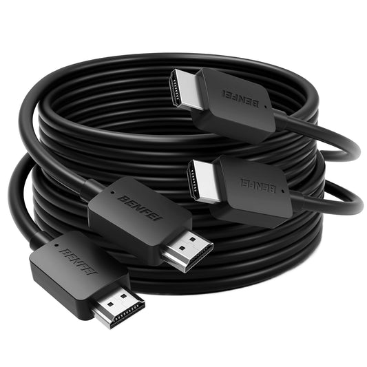 Benfei Videokabel, HDMI - HDMI, 8K, 1,8 m, Sæt med 2 stk., Sort