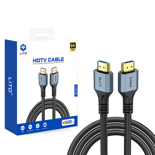 Lito HD119 Videokabel, HDMI - HDMI, 8K, 1,8m, Sort
