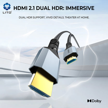 Lito HD119 Videokabel, HDMI - HDMI, 8K, 1,8m, Sort