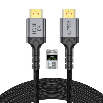 Tech-Protect Ultraboost 2 Videokabel, HDMI - HDMI, 8K, 3m, Sort