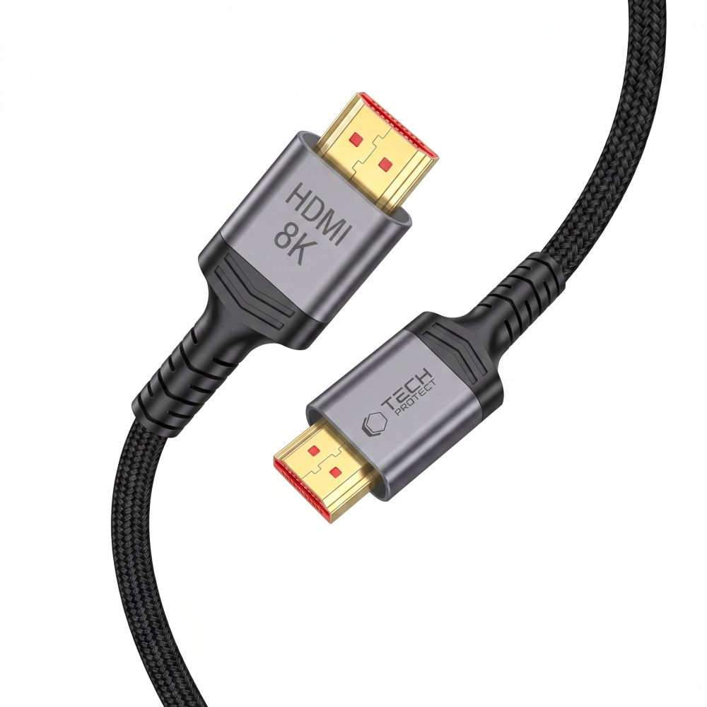 Tech-Protect Ultraboost 2 Videokabel, HDMI - HDMI, 8K, 2m, Sort