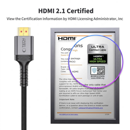 Tech-Protect Ultraboost 2 Videokabel, HDMI - HDMI, 8K, 1m, Sort