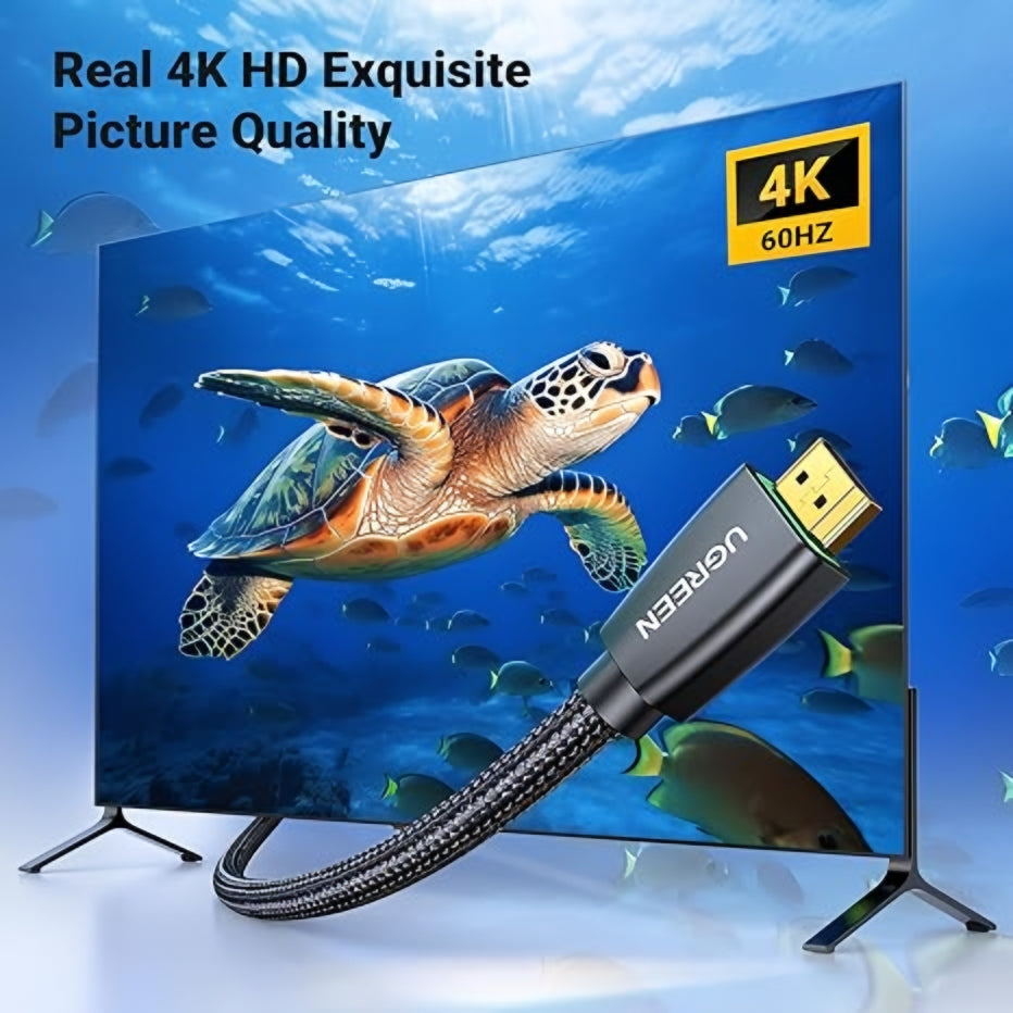 UGREEN HD118 Videokabel, HDMI - HDMI, 4K, 1,5 m, Sort