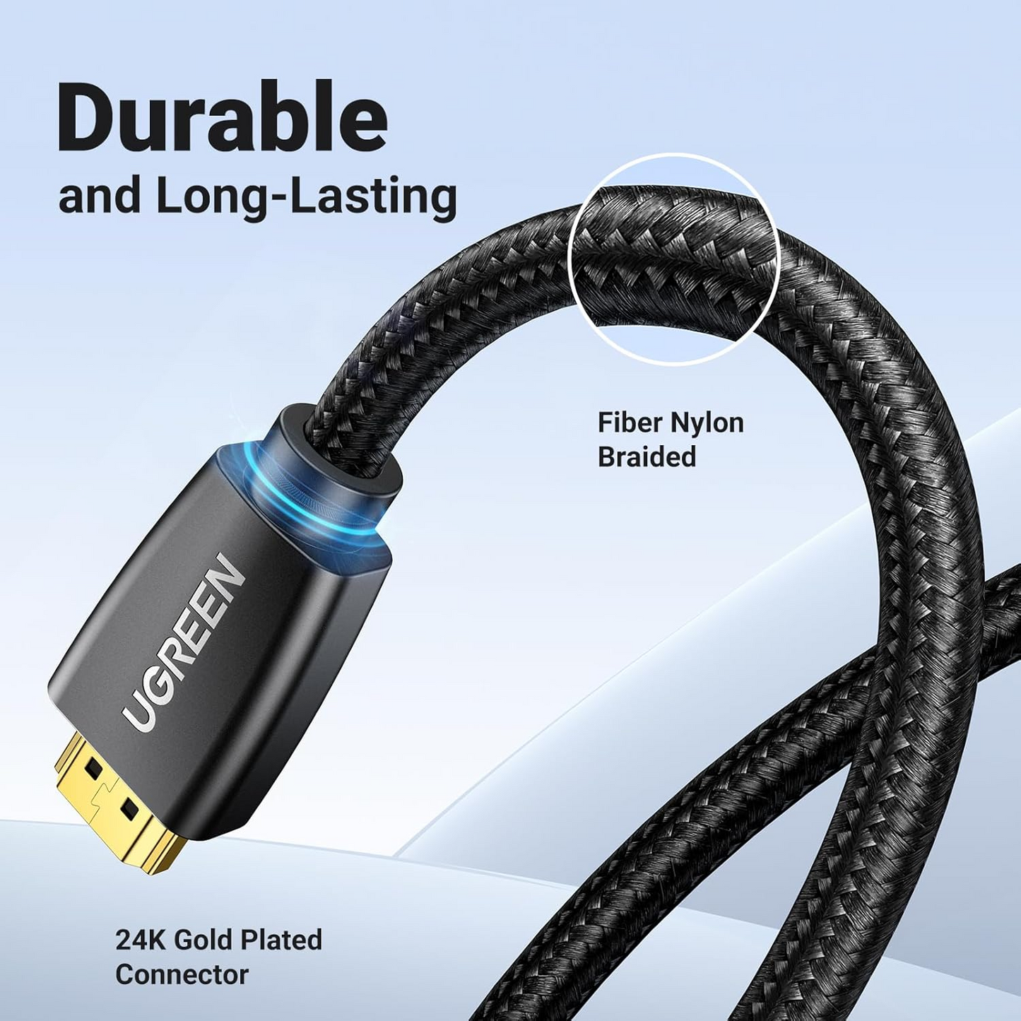 UGREEN HD118 Videokabel, HDMI - HDMI, 4K, 1,5 m, Sort