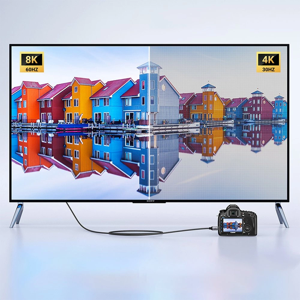 Video kabel UGREEN HD163, miniHDMI - HDMI, 8K, 2m, Grå