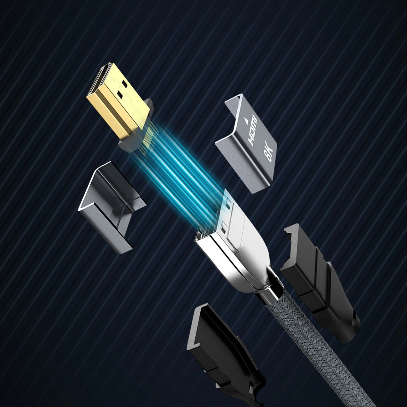 WZK Ultraboost-videokabel, HDMI - HDMI, 8K, 3 m, grå WHDMI-30 WHDMI-30 