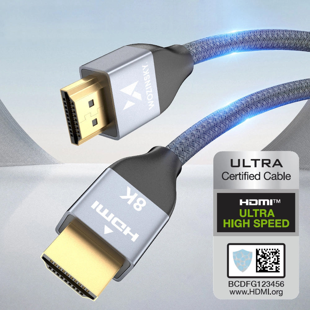 WZK Ultraboost-videokabel, HDMI - HDMI, 8K, 3 m, grå WHDMI-30 WHDMI-30 