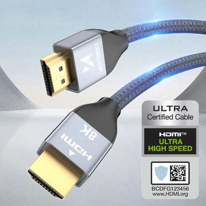 WZK Ultraboost-videokabel, HDMI - HDMI, 8K, 3 m, grå WHDMI-30 WHDMI-30 