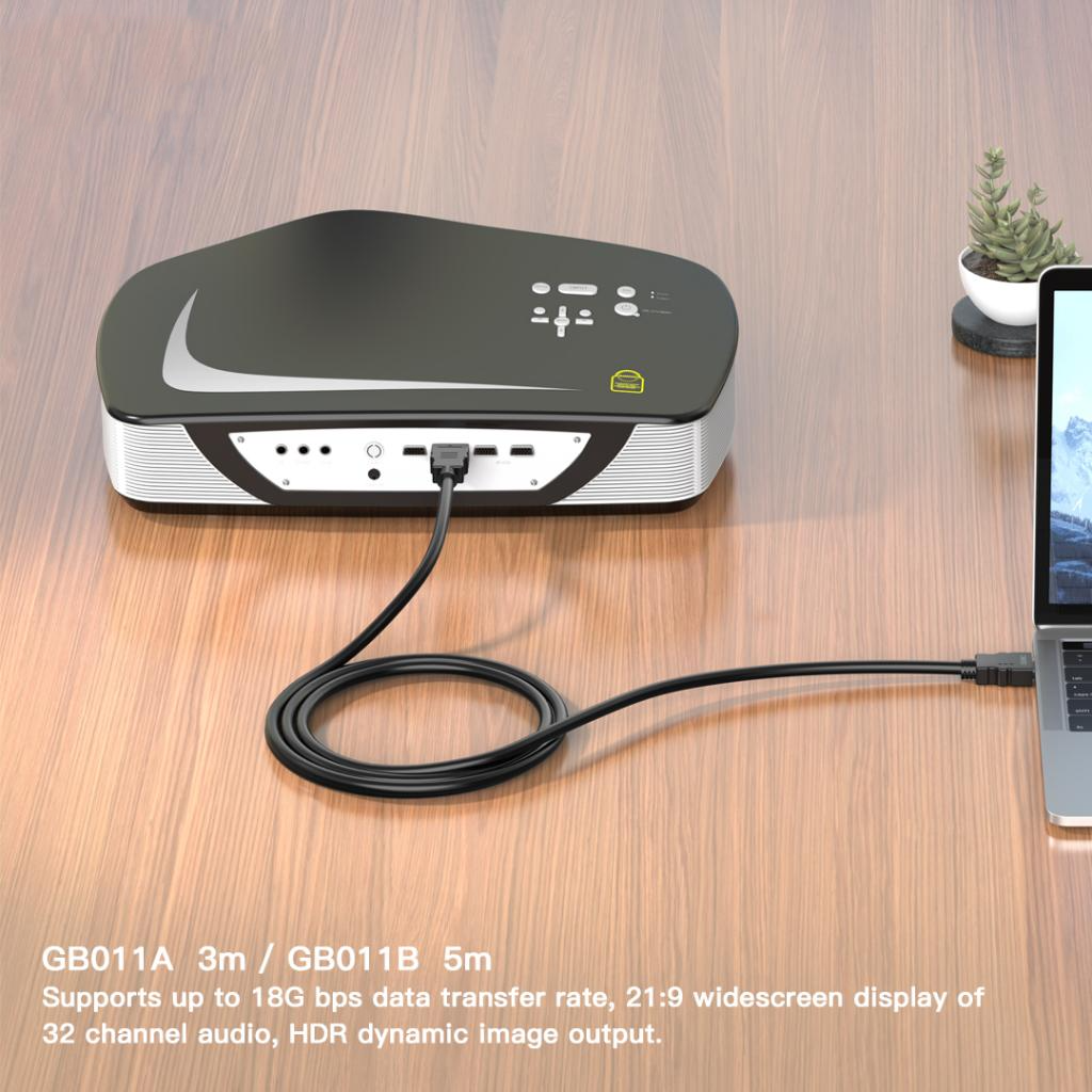 Video Kabel XO Design GB011B, HDMI - HDMI, 4K, 5m, Sort