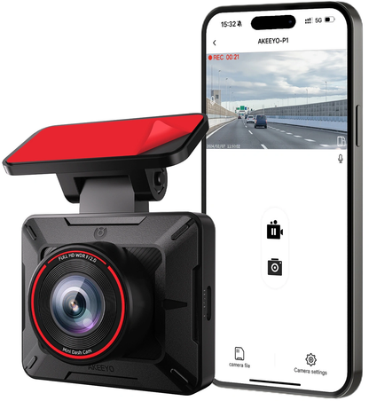 Akeeyo P1 Bilkamera, 1080P, Wi-Fi