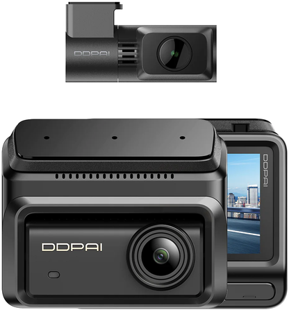 Bil Kamera Foran Bag DDPAI Z90 Dual, 4K, 64Gb, Wi-Fi, GPS, 3 tommer skærm