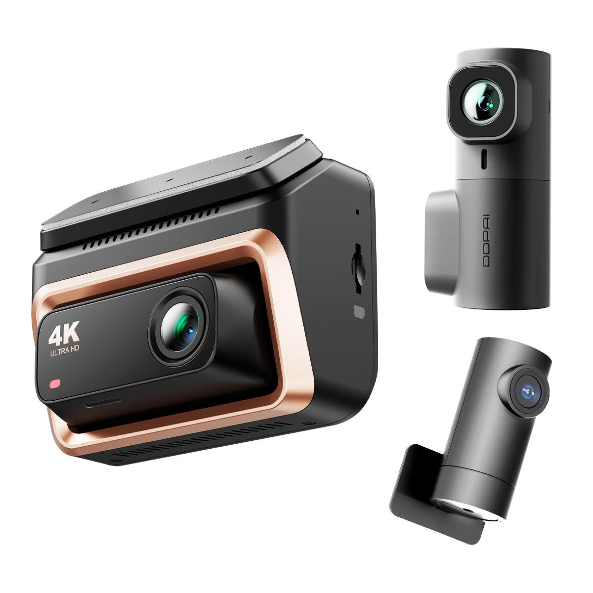 For- og bagudvendt ekstra bilkamera DDPAI Z60 Pro 3-CH, 4K, Wi-Fi, GPS, 3-tommer skærm