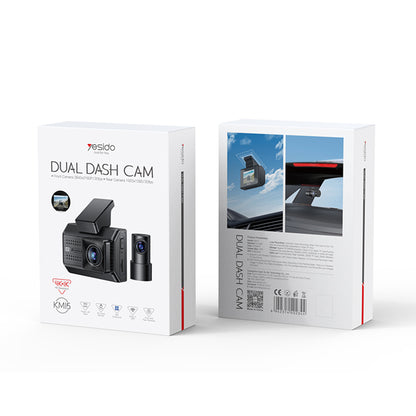 Bil Kamera Foran Bag Yesido KM15, 4K, Wi-Fi, 2 tommer skærm