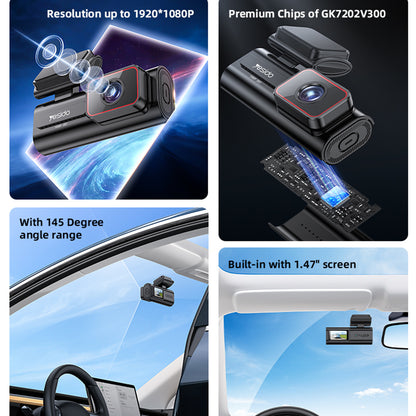 Bil kamera Yesido KM21, 1080P, Wi-Fi, Display 1.47 tommer