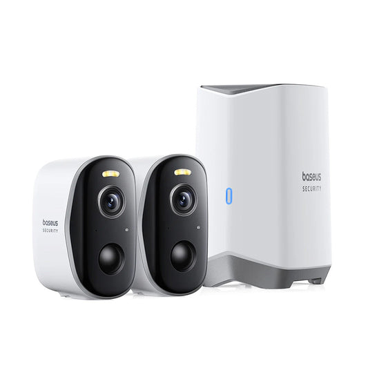 Baseus N1 Overvågningskamera, Wi-Fi, 2K, IP67, Udendørs, Sæt med 2 stk A00061900113-01