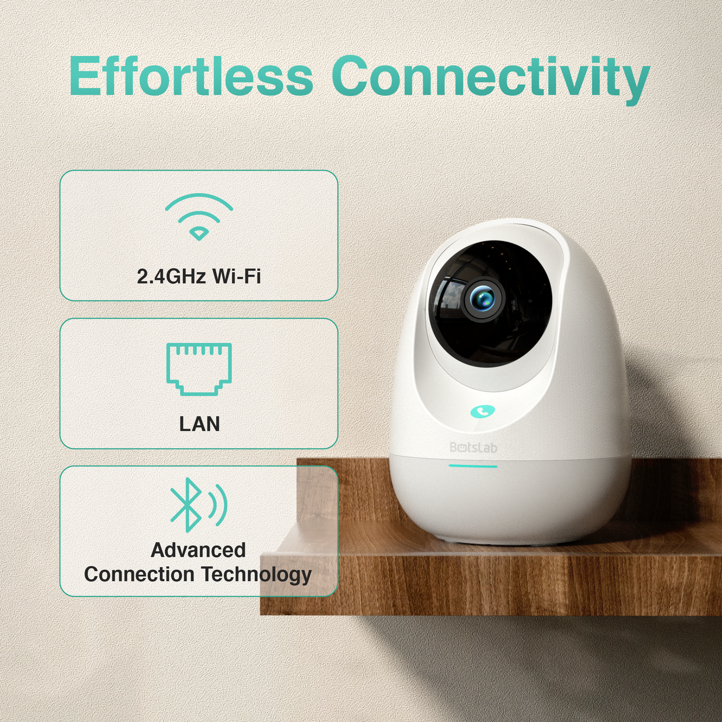 Overvågningskamera Botslab 2E Pro C213, Wi-Fi, 2K, 2K, Indendørs 