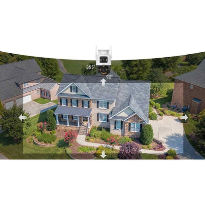 Overvågningskamera Imou Cruiser Dual 2 Pro, Wi-Fi, 2.5K + 2.5K, IP65, Udendørs, Hvid IPC-S7XFP-8U0WED