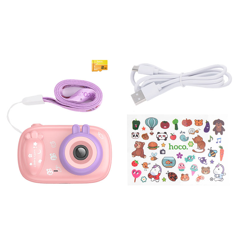 Digitalt kamera HOCO DV205 Kids, 720P, 1MP, Pink