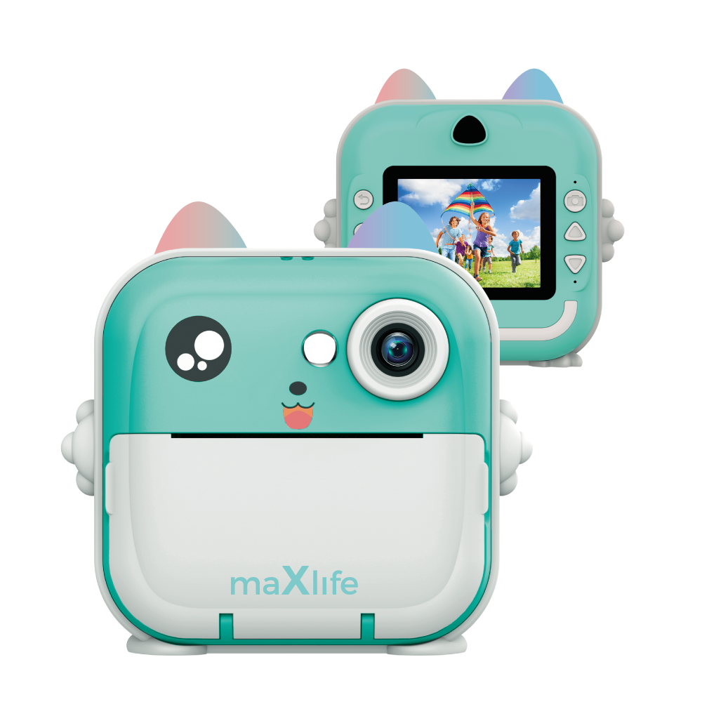 Digitalkamera med printfunktion MaXlife MXPC-100 Kids, Blå