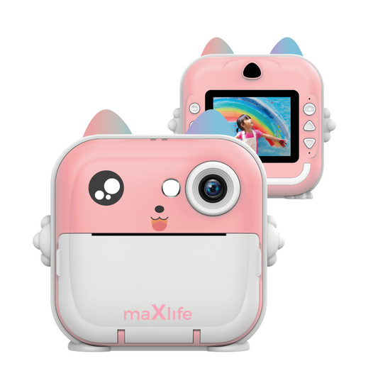 Digitalkamera med printfunktion MaXlife MXPC-100 Kids, Pink