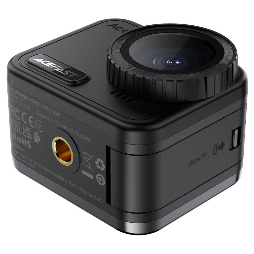 Acefast X1 sportskamera, 4K, Wi-Fi, Sort